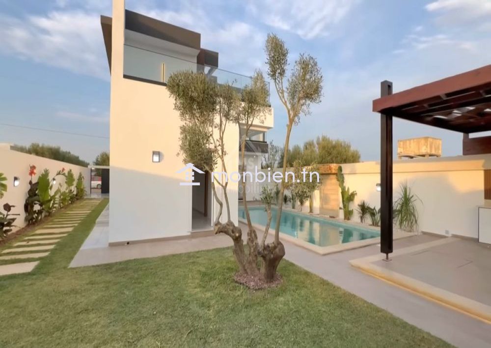 Villa S+4 toute neuve avec piscine à vendre à Hammamet Sud 51355351