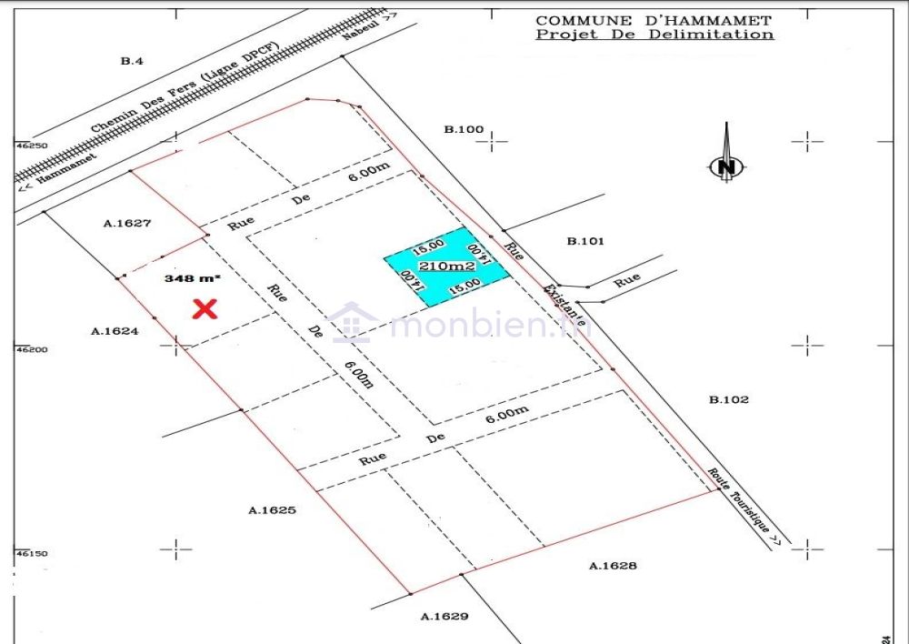 Terrain de 348 m² à la zone touristique Mrezga à vendre 51355351