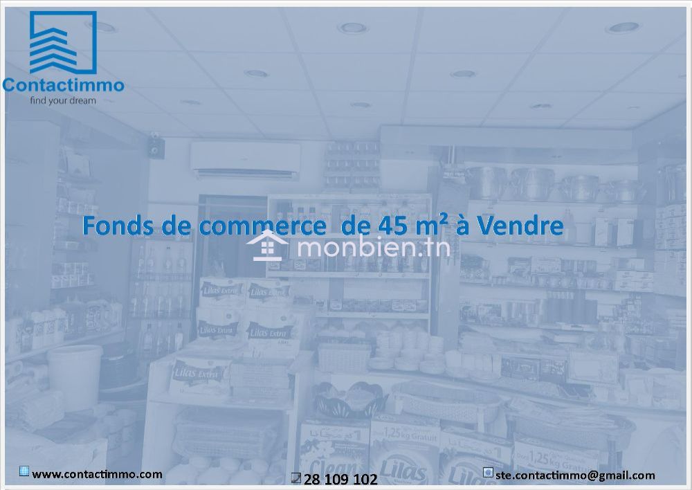 Fonds de Commerce de 45 m² à Vendre