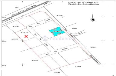 Terrain de 348 m² à la zone touristique Mrezga à vendre 51355351