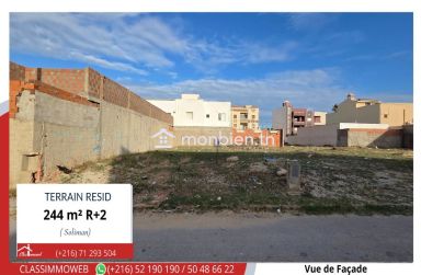 Terrain de 244 m² à 550 D le m²