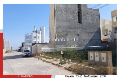Terrain de 359 m2 à 500 TND le m2