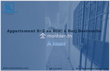 Appartement S+2 au RDC à Louer