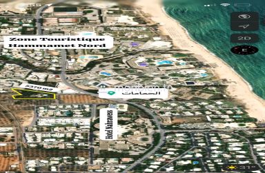 Terrain R+3 vue mer hammamet nord zone touristique