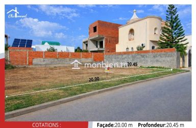 Terrain de 409 m2 à 485 TND le m2