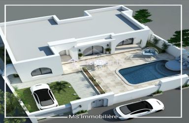 Payement par tranche: villa S+3 sur plan avec piscine à vendre à Hammamet Sud 51355351