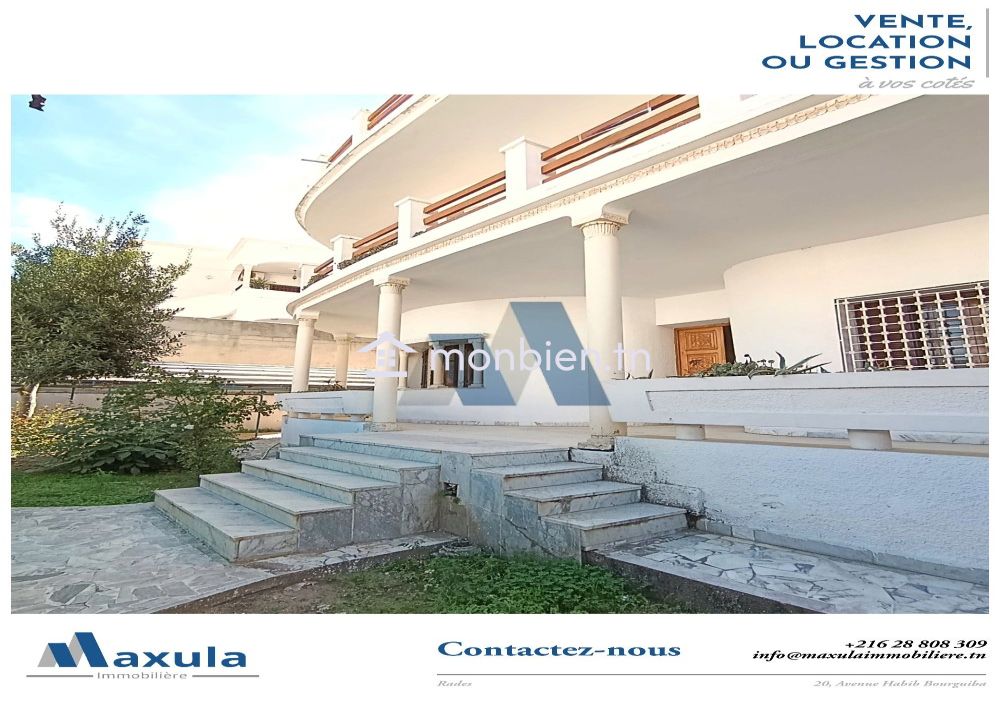 À VENDRE SPACIEUSE VILLA EN R+2 À RADES MELIANE 1