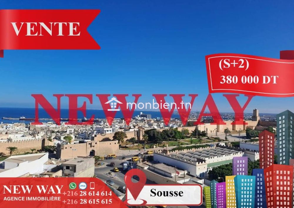(S+2) à Sousse Vue sur Mer avec Place de Parking