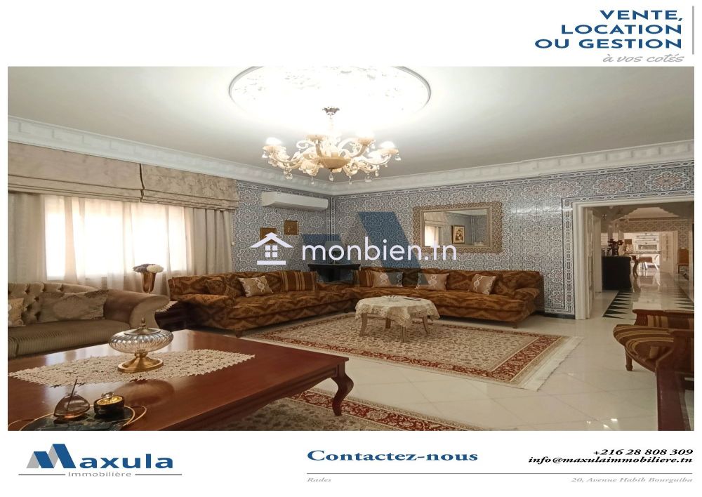 À VENDRE SUPERBE VILLA S+5 DE PLAIN PIED À RADES VILLE