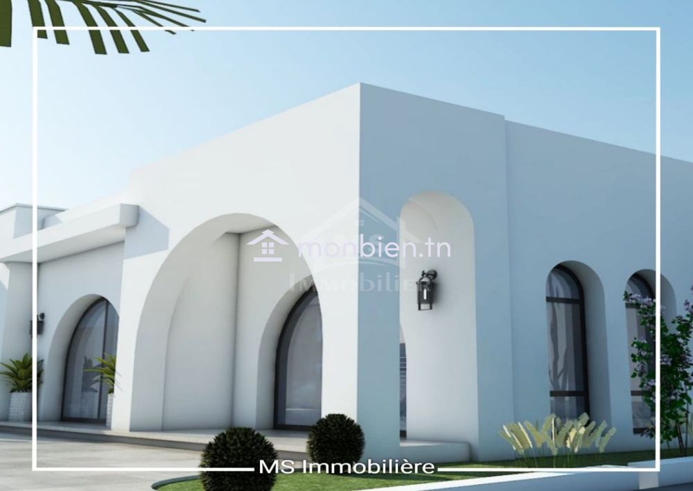 Belle villa S+3 sur plan avec piscine à vendre à HammametSud 51355351