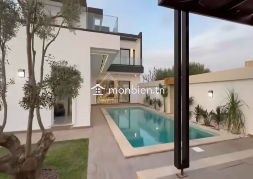 Villa S+4 toute neuve avec piscine à vendre à Hammamet Sud 51355351
