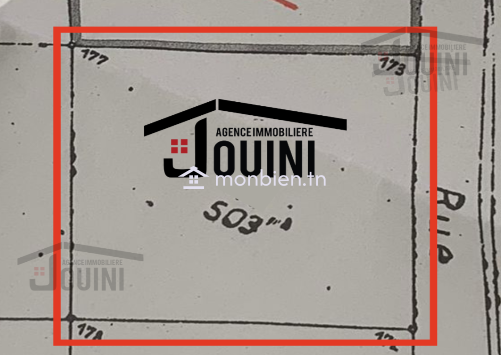 Terrain de 503 m² à Borj Louzir