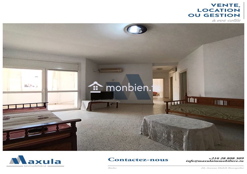 À LOUER APPARTEMENT S+3 MEUBLÉ À RADES CITÉ OLYMPIQUE