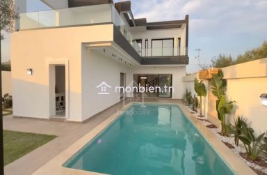 Villa S+4 toute neuve avec piscine à vendre à Hammamet Sud 51355351