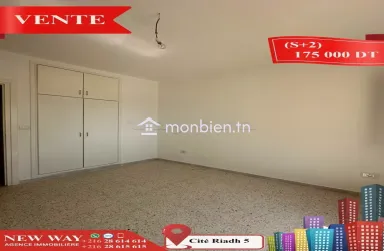 Appartement (S+2) à Cité Riadh 5