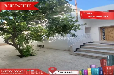 Villa de Plain Pied à Sousse, Proche de toutes Commodités