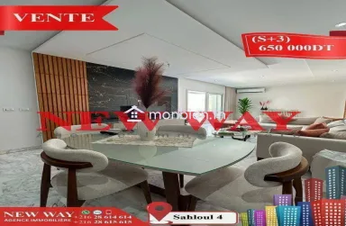Appartement (s+3) à Sahloul 4 avec place de parking .