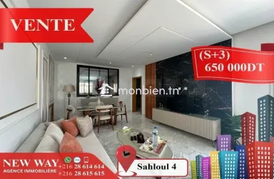 Appartement (s+3) à Sahloul 4 avec place de parking .