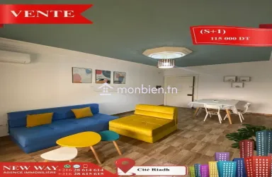 (S+1) à Cité Riadh 5 avec Meubles