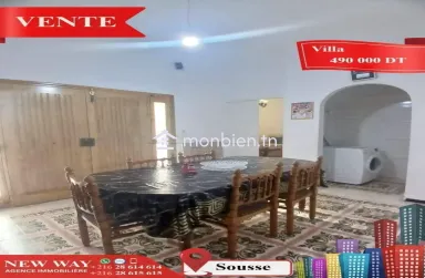 Villa de Plain Pied à Sousse, Proche de toutes Commodités