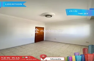 Etage de villa (S+3) à Akouda Proche de Toutes Commodités