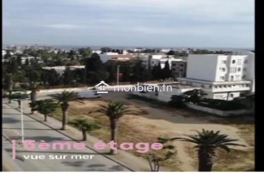 Vue mer + 3 min de corniche à Nabeul  S+2 meublé + clim ❄️ dans résidence moderne sécurisée avec ascenseur
