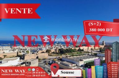 (S+2) à Sousse Vue sur Mer avec Place de Parking