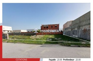 Terrain de 400m2 à 480 D le m2