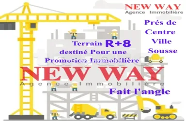 Terrain Fait l'angle à Sousse, destiné Pour une Promotion Immobilière Prés de Centre Ville