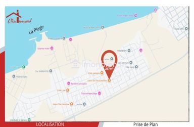 Terrain de 257 m2 de coin Com Résid 670 TND le m2