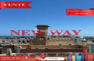 Maison style traditionnel à EL Médina Sousse ouvre sur trois rues
