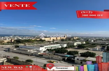 (S+2) à Sousse Vue sur Mer avec Place de Parking