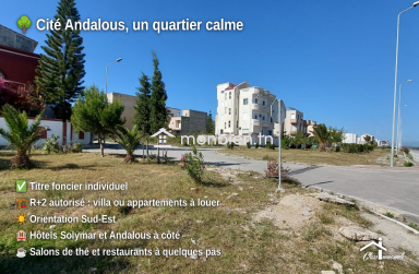 Terrain de 409 m2 à 300 m de la plage Ejjahmi