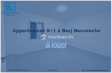 Appartement S+1 au 1ér étage à louer