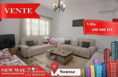 Villa de Plain Pied à Sousse, Proche de toutes Commodités