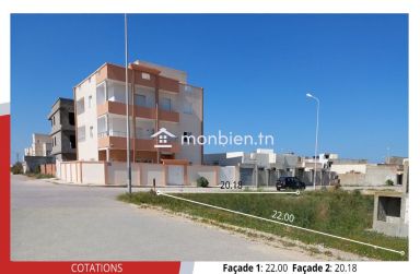 Terrain de 444m2 de coin à 630 D le m2