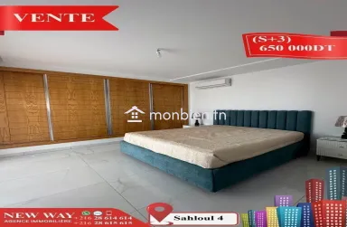Appartement (s+3) à Sahloul 4 avec place de parking .