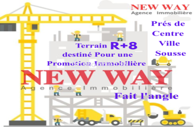 Terrain Fait l'angle à Sousse, destiné Pour une Promotion Immobilière Prés de Centre Ville