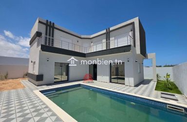 VILLA NEUVE AVEC PISCINE - TITRE BLEU - TEZDAINE DJERBA ZA
